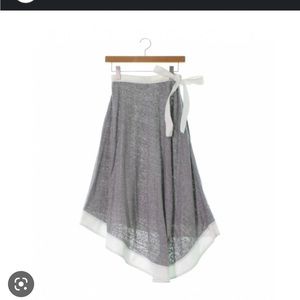 LOEWE linen grey skirt